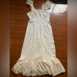 vintage lace pale pink nightgown